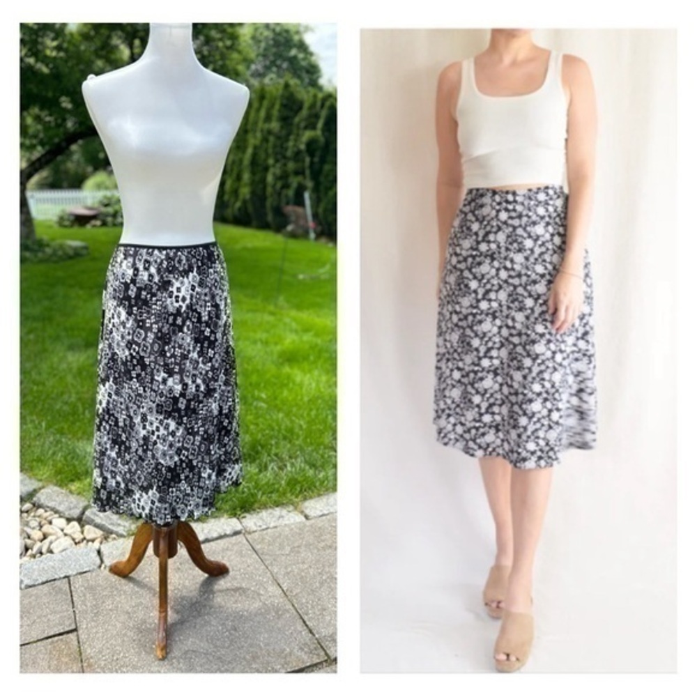 Wrapper midi floral skirt